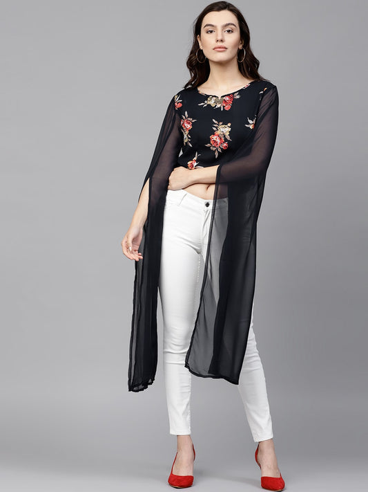 Finding Product Women's Floral Petal Sleeves Top