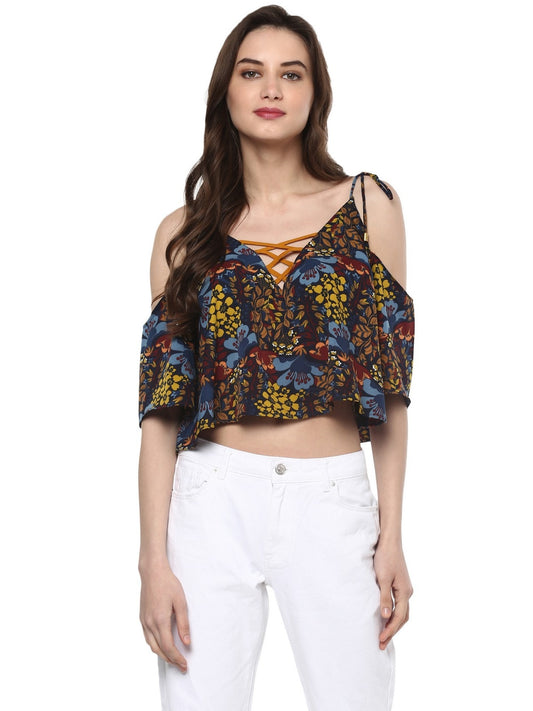 Finding Product Women's Floral Crop Top