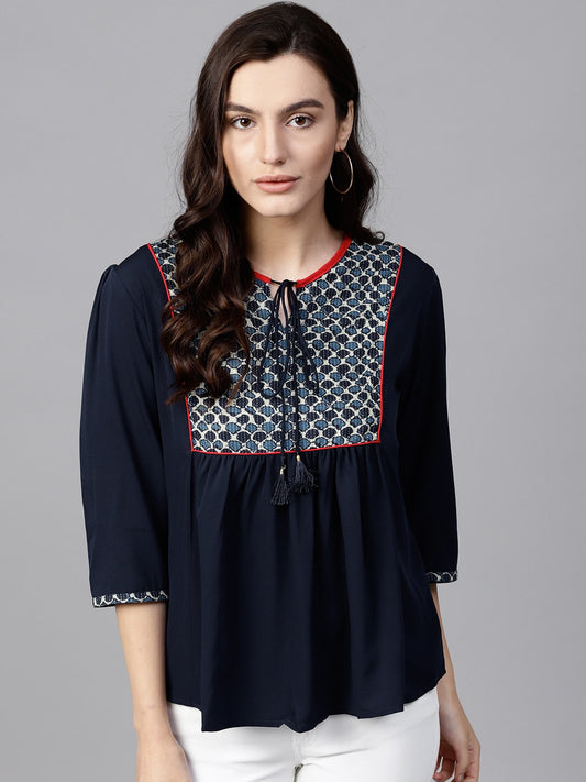 Finding Product Women's Bohemian Yoke Top