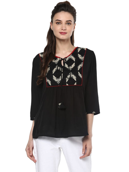 Finding Product Women's Bohemian Yoke Top
