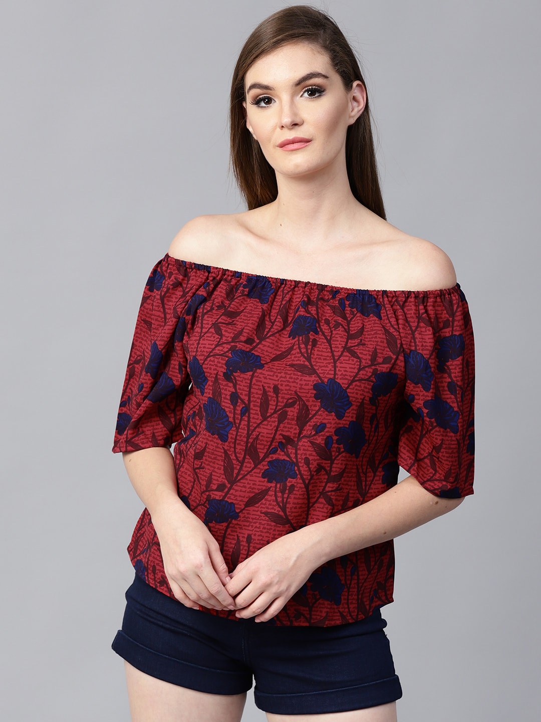 Finding Product Women's Floral Off Shoulder Top