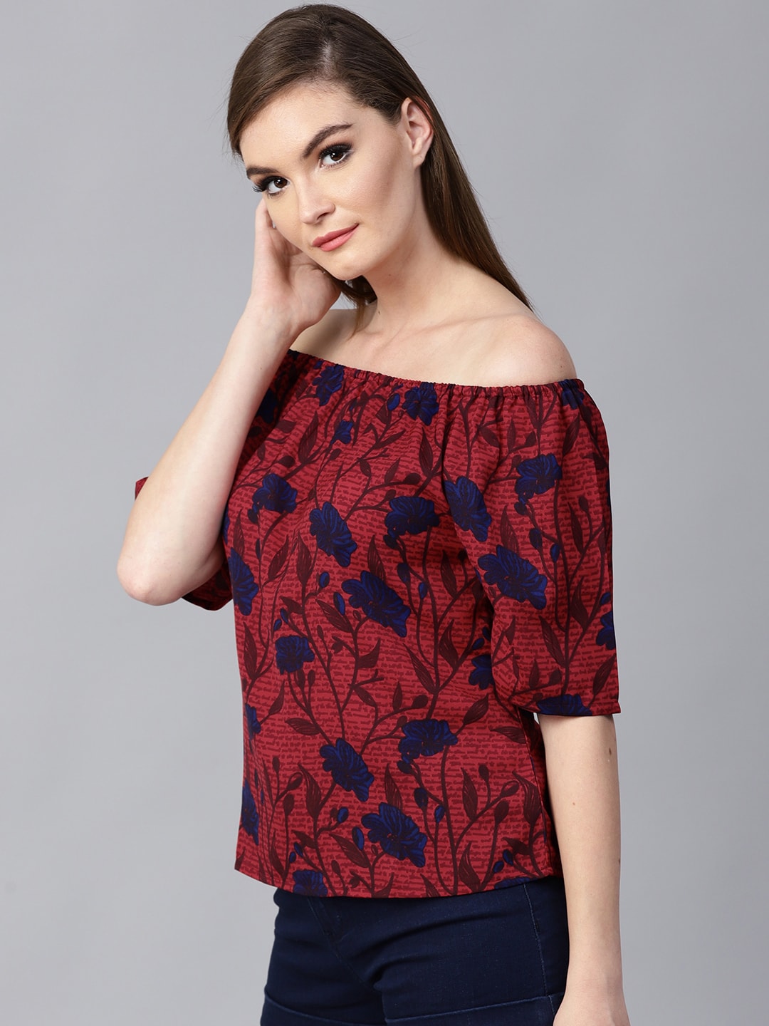 Finding Product Women's Floral Off Shoulder Top