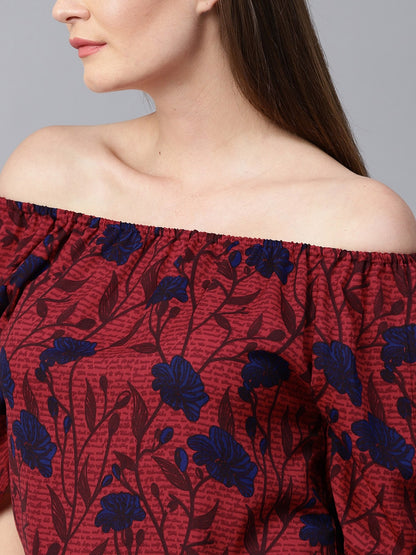 Finding Product Women's Floral Off Shoulder Top
