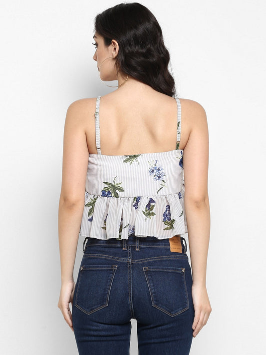 Finding Product Women's Floral Bandage Crop Top
