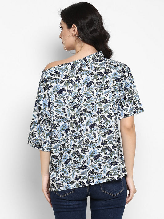 Finding Product Women's Floral Designer Collared Top