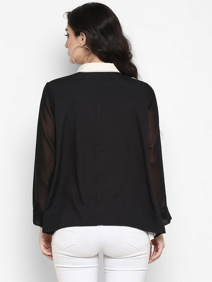 Finding Product Women's Monocromatic Printed Shirt Top