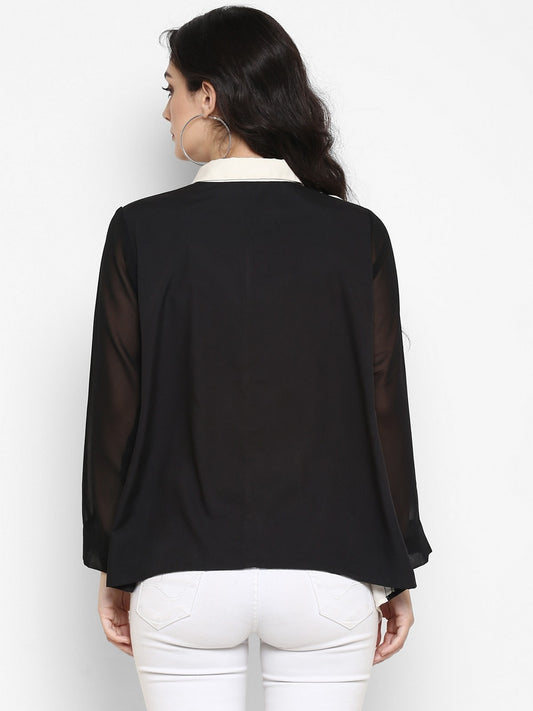 Finding Product Women's Monocromatic Printed Shirt Top