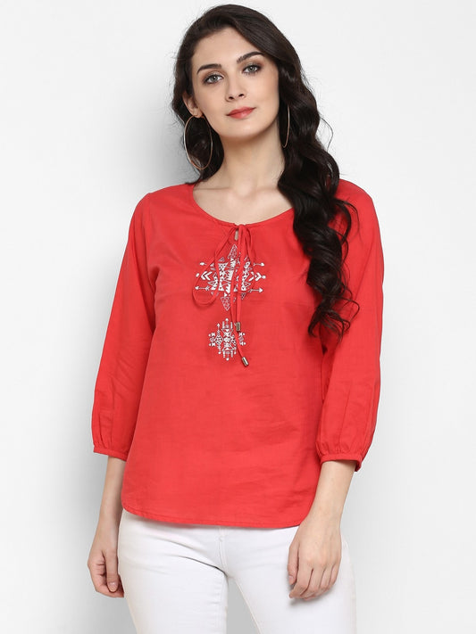 Finding Product Women's Bohemian Embroidered Top