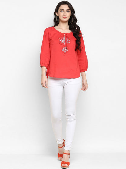 Finding Product Women's Bohemian Embroidered Top