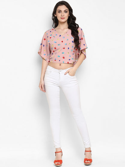 Finding Product Women's Fusion Printed Kimono Styling Top