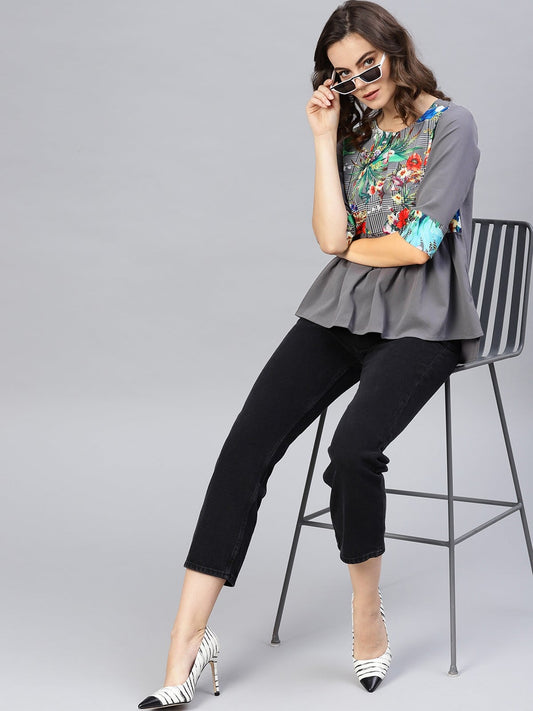 Yoke Printed Top