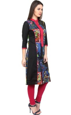 Finding Product Women's Casual 3/4 Sleeve Printed Kurti