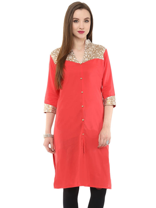 Finding Product Women's Casual 3/4 Sleeve Printed Women's Kurti