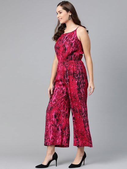 Printed Strappy Jumpsuit
